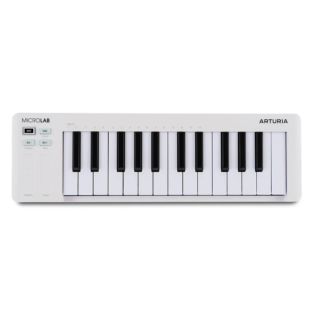 MIDI-контроллер, белый, Arturia MicroLAB 3 White, MICROLAB-3-WH, фото 1