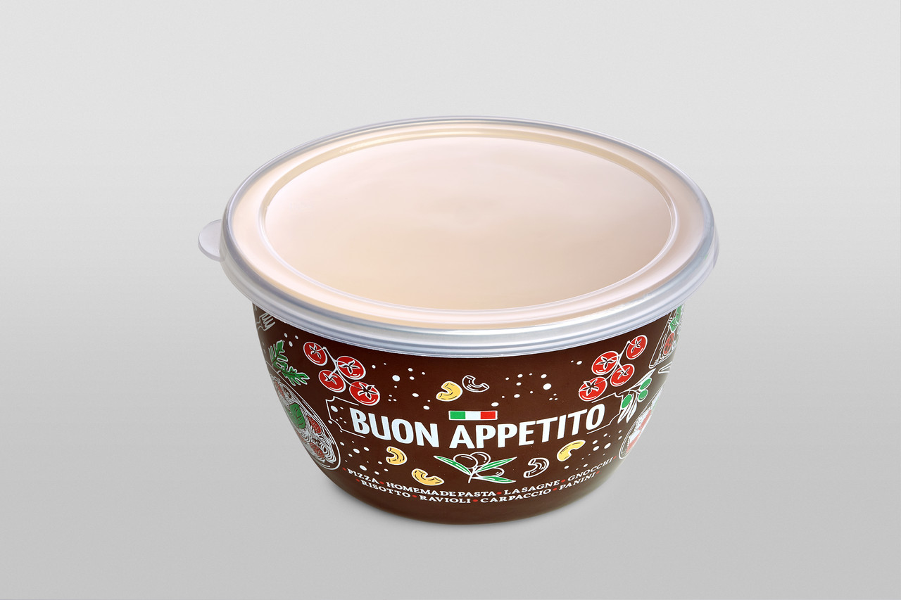 Миска без ручек с пластиковой крышкой Хит, Спэшл 1,7 л 389744 Metrot, фото 1