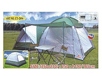 Четырехместная палатка люкс TUOHAI CT-2056 (250 + 230) * 250 * h190/165 cm