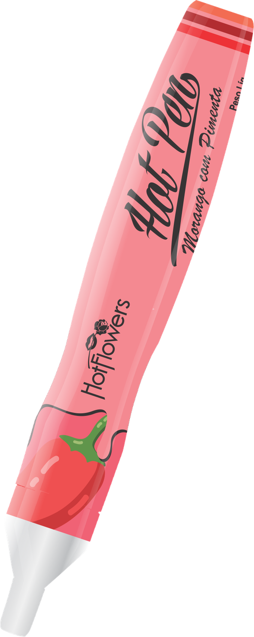 Вкусовая ручка для рисования на теле HOT PEN PIMENTA со вкусом клубники и острого перца, фото 1