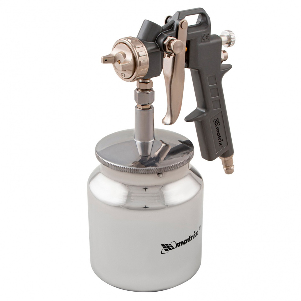 Краскопульт пневматический MATRIX с нижним бачком 0.75л 57317, фото 1