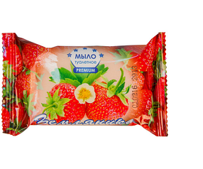 Мыло туалетное ММЗ "Земляника", флоу-пак, 90 гр