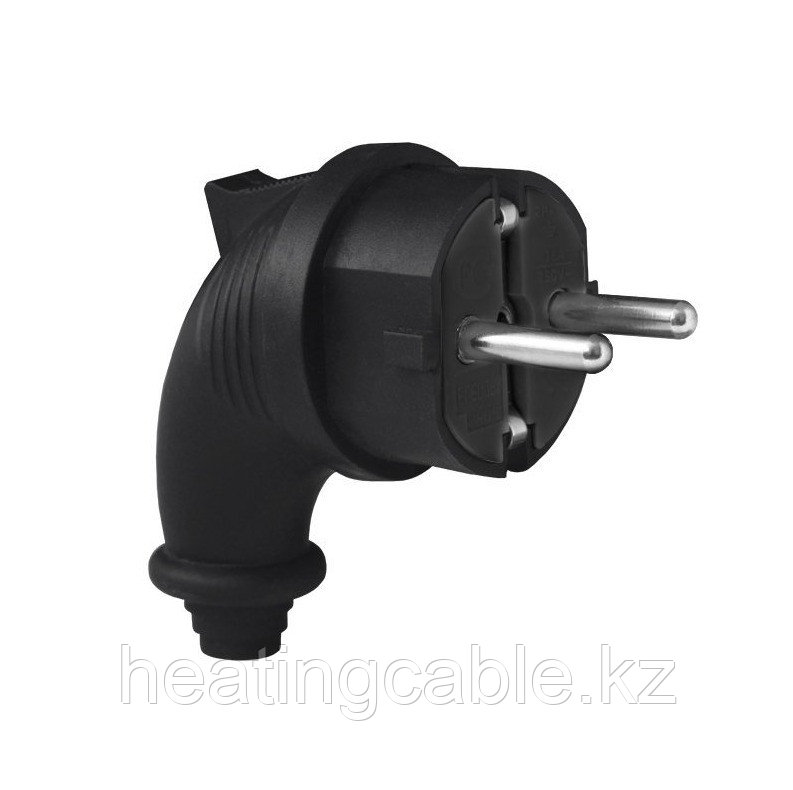 Вилка угловая каучуковая с кольцом 16A IP44