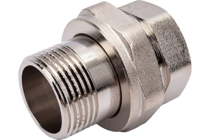 Сгон прямой вн.-нар. (никелированный латунь) 1/2"