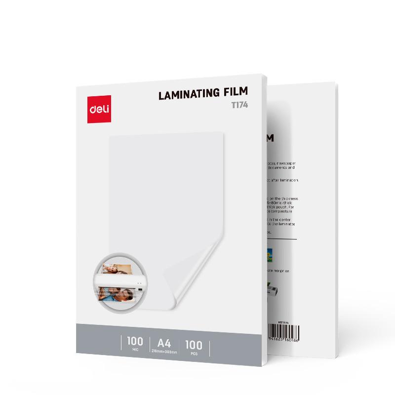 Пленка для ламинирования Deli "T174" А4, 100 мкм, глянец, 100 штук в упаковке