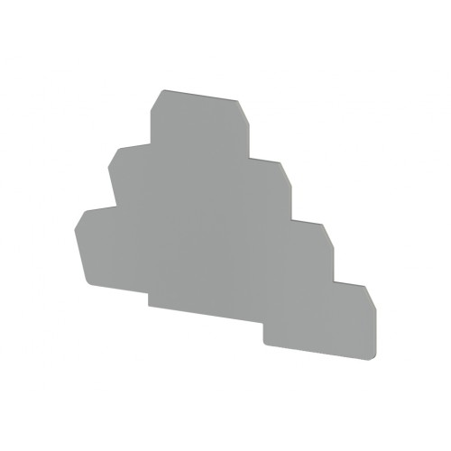 Концевой сегмент на клеммники 3-х ярусные PUK3T, (серый); NPP PUK3T, фото 1