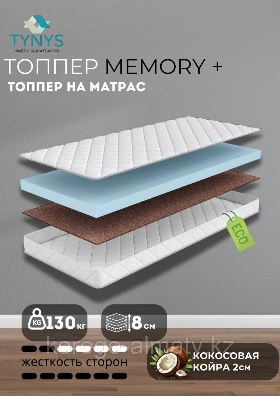 Топпер TYNYS Memory +, 160x200x8 см
