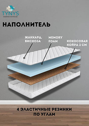 Топпер TYNYS Memory +, 160x200x8 см, фото 2