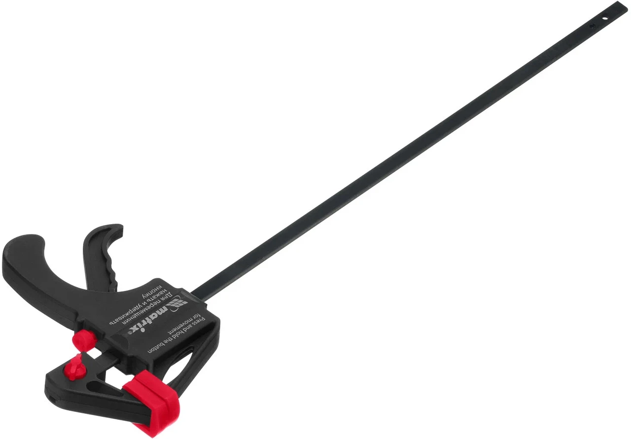 Струбцина реечная быстрозажимная, усиленная, пластиковый корпус рычажно-храповый механизм 450 х 45 х 565 мм,