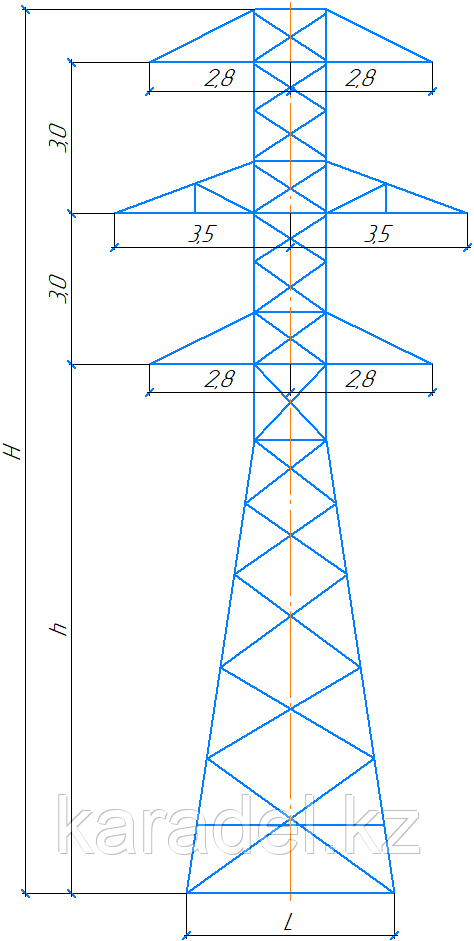 Анкерно-угловая опора У35-2 3078тм-Т8