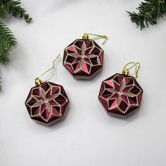 Набор елочных игрушек Otto 6х4см 3шт