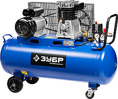 ЗУБР 440 л/мин, 100 л, 2200 Вт, ременной масляный компрессор, Профессионал (ЗКПМ-440-100-Р-2.2)
