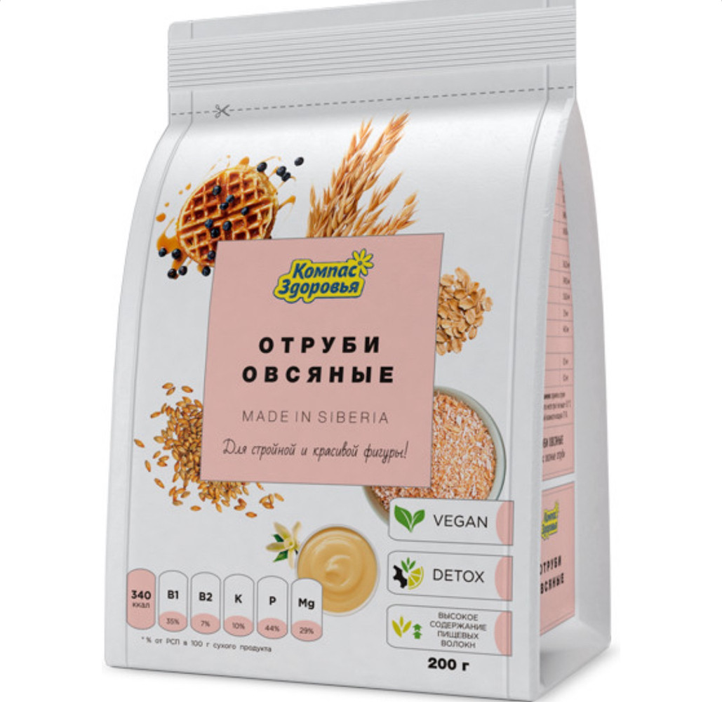 Компас Здоровья Отруби овсяные, фото 1