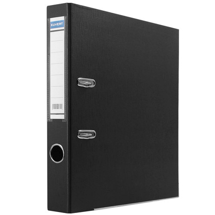 Папка-регистратор KUVERT А4, ширина корешка 50 мм, черная, фото 1