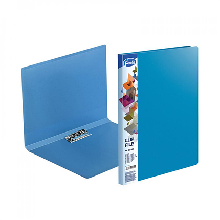 Папка для бумаг с прижимом, А4, ПП, 0,60 мм, Clip B, синий, Forofis, фото 1