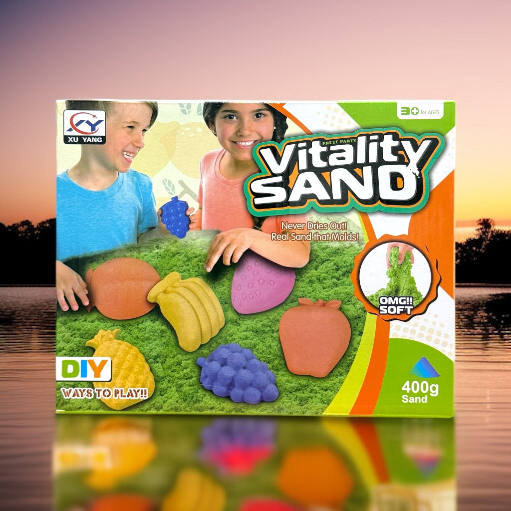 3398 Фрукты формы + кинетический песок 400гр 24*19см, фото 1