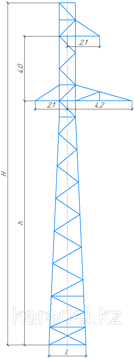 Промежуточная опора ПС110-3