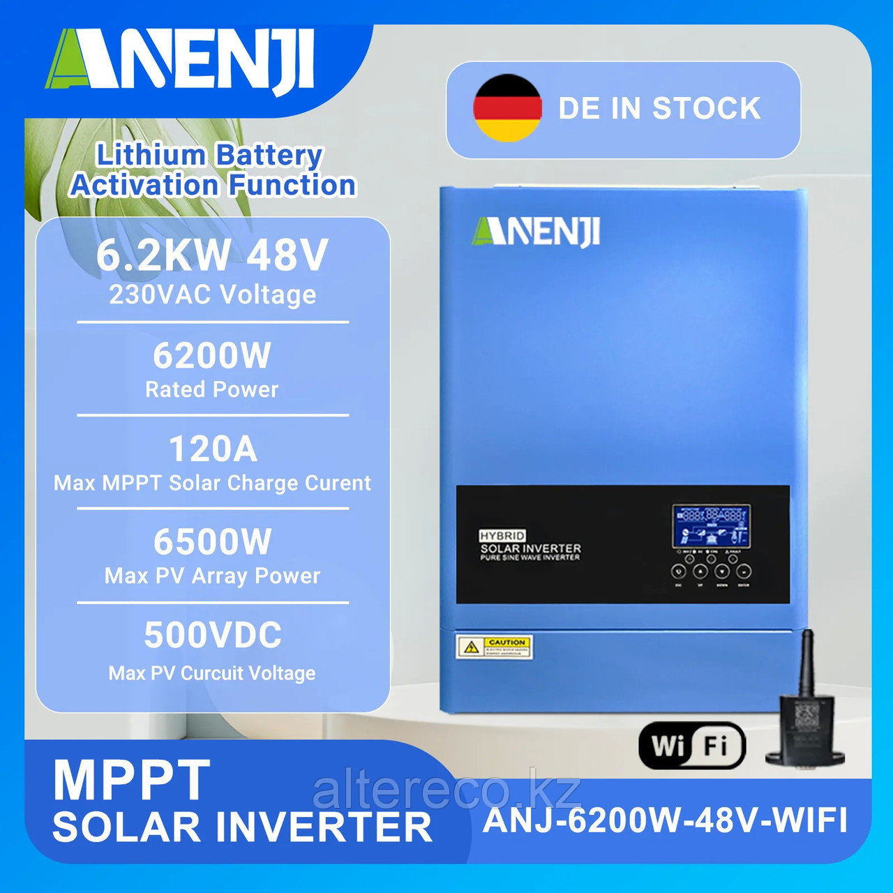 Инвертор ANENJI-6200W-48V (6кВт, 48В)