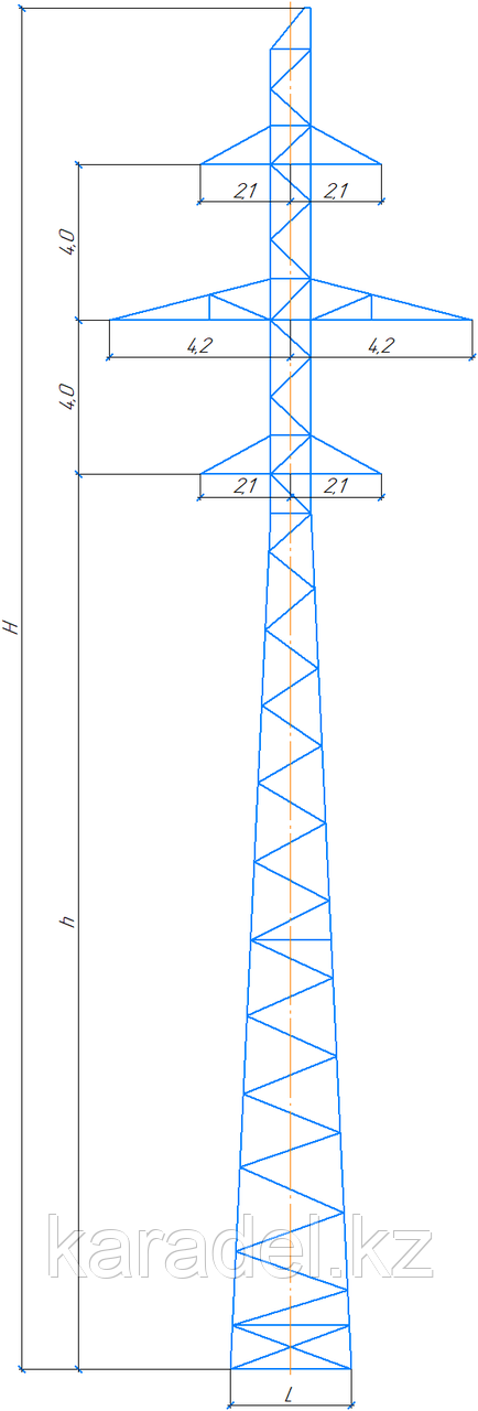 Промежуточная опора П110-4В+4