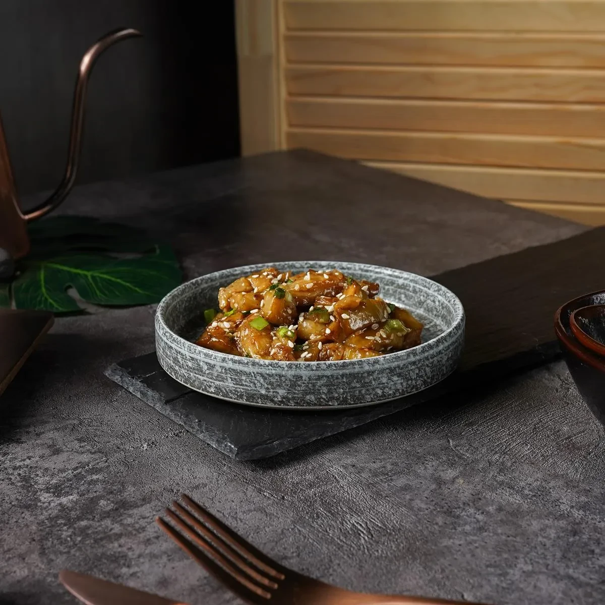 Блюдо для подачи круглое 14,3*2,5см Glossy Stone Untouched Taiga (81221892) P.L. Proff Cuisine, фото 1