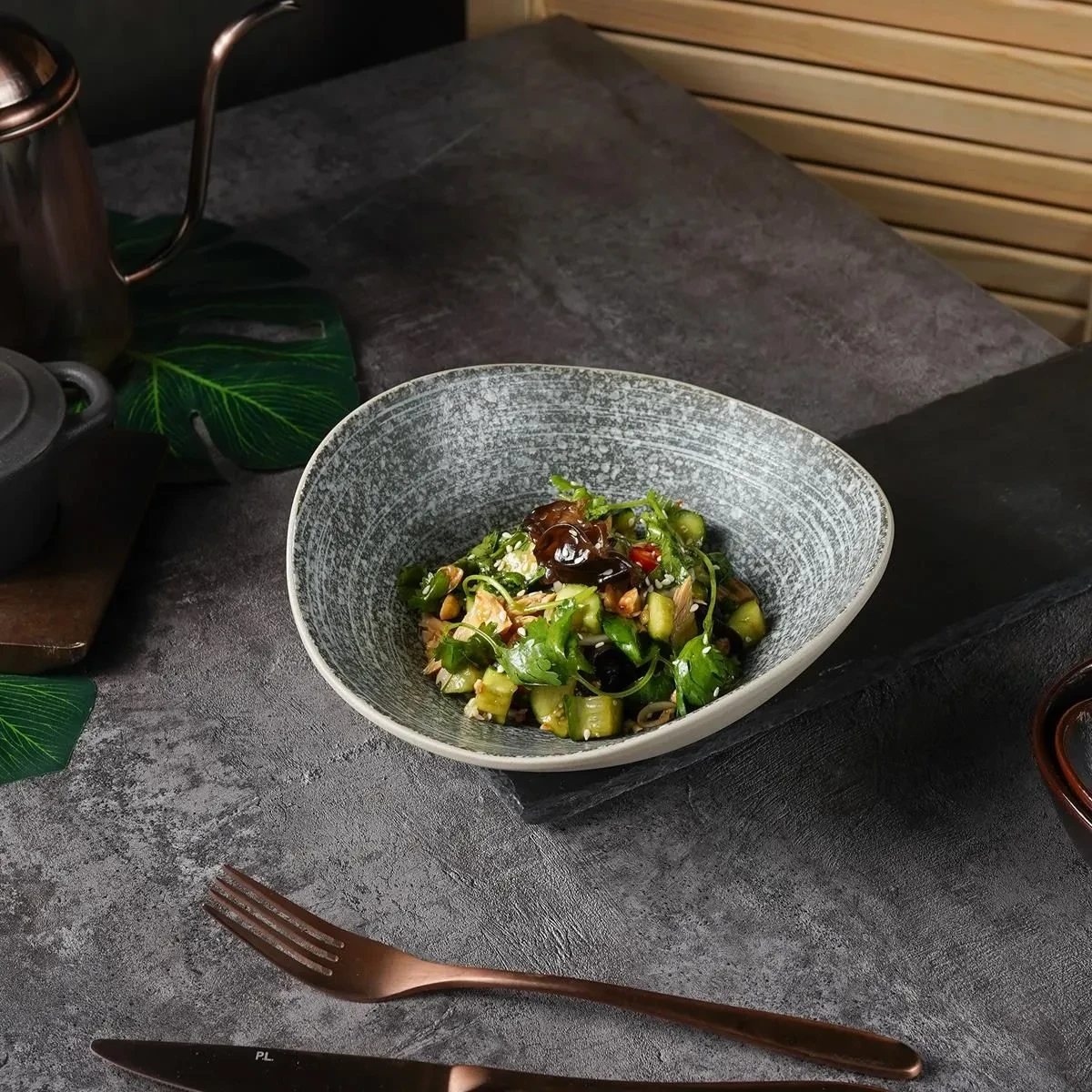 Блюдо/салат овал 21,5*19,5*7см, 600мл Glossy Stone Untouched Taiga (81221885) P.L. Proff Cuisinei, фото 1