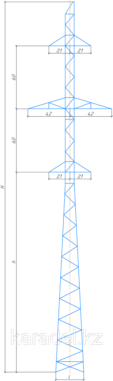 Промежуточная опора П110-6В+4