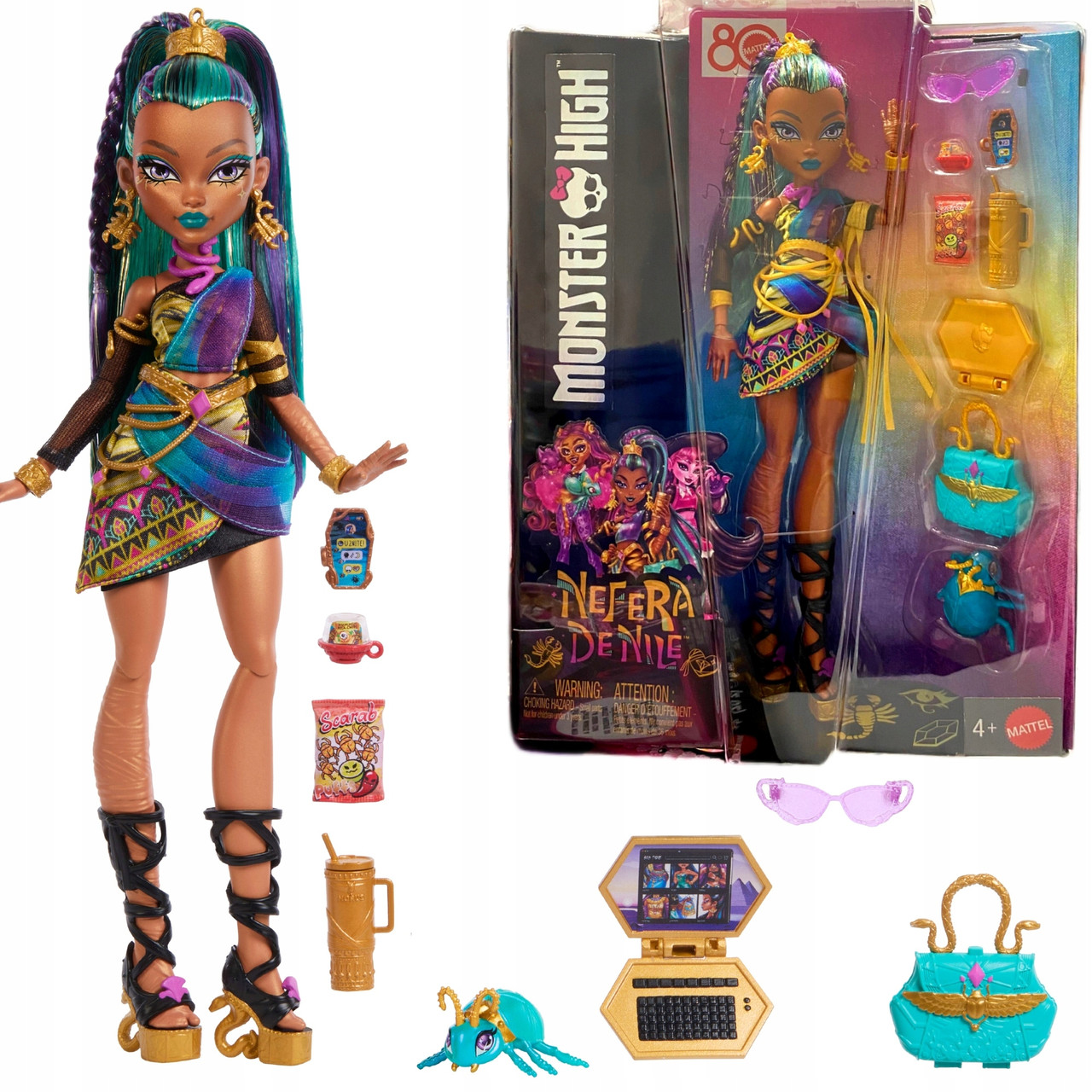 Кукла Monster High Nefera DeNile 28 см аксессуары в комплекте, фото 1