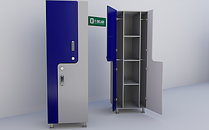 Шкаф для раздевалки Z-образный 4