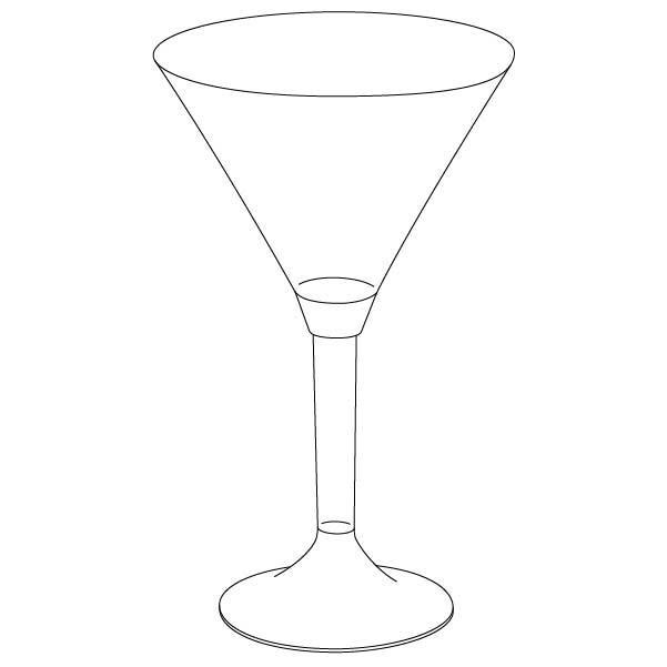 Бокал для мартини 160 мл; Цвет: Прозрачный (высокая прозрачная ножка) (20/5/100), фото 1