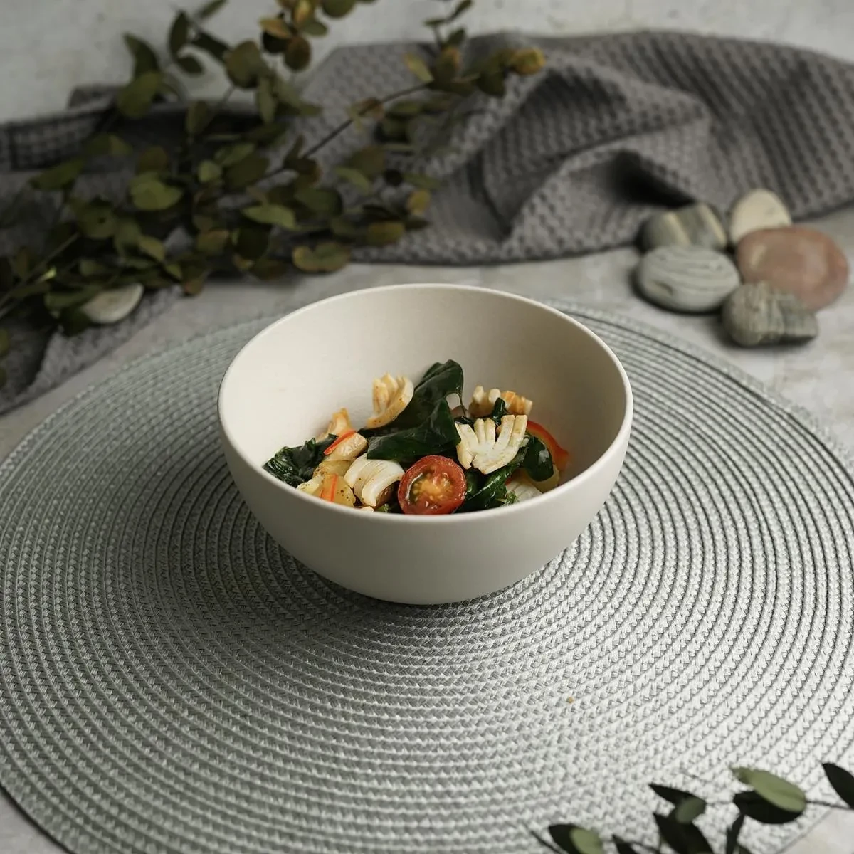 Салатник 18см, 1400мл Fine Plus-Light Grey (81229595) Noble, фото 1