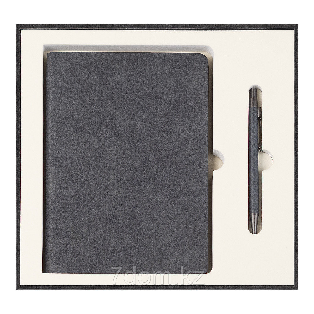 Набор подарочный Solution Superior Duo (ежедневник, ручка), тёмно-серый, фото 1