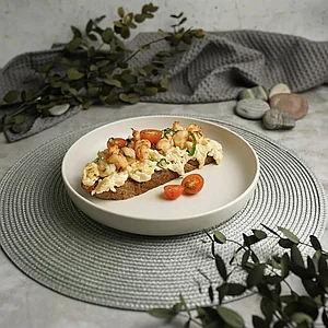 Тарелка с бортом 21см, h3,5см Fine Plus-Light Grey (81229589) Noble