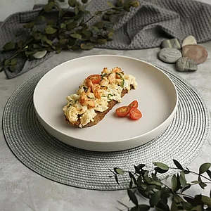 Тарелка с бортом 25см, h4,5см Fine Plus-Light Grey (81229590) Noble