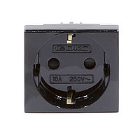 Розетка силовая серии Viva DKC 45205 2Р+Е со шторками черная