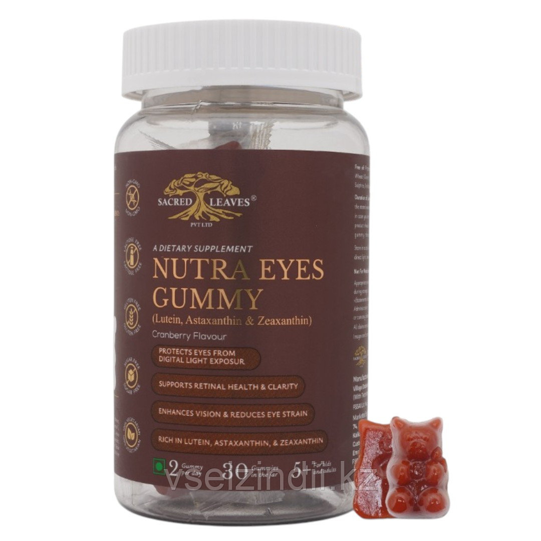 Здоровье глаз, лютеин, зеаксантин, астаксантин, DHA, витамины A, C, E, цинк, 30 мармеладок, Nutra Eyes Gummy, фото 1