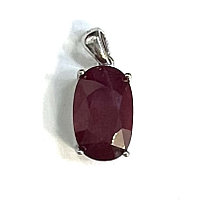Крупный кулон с натуральным крупным Рубином 14.5 мм