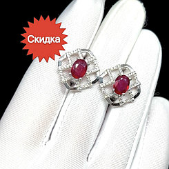 Серьги с натуральными Рубинами
