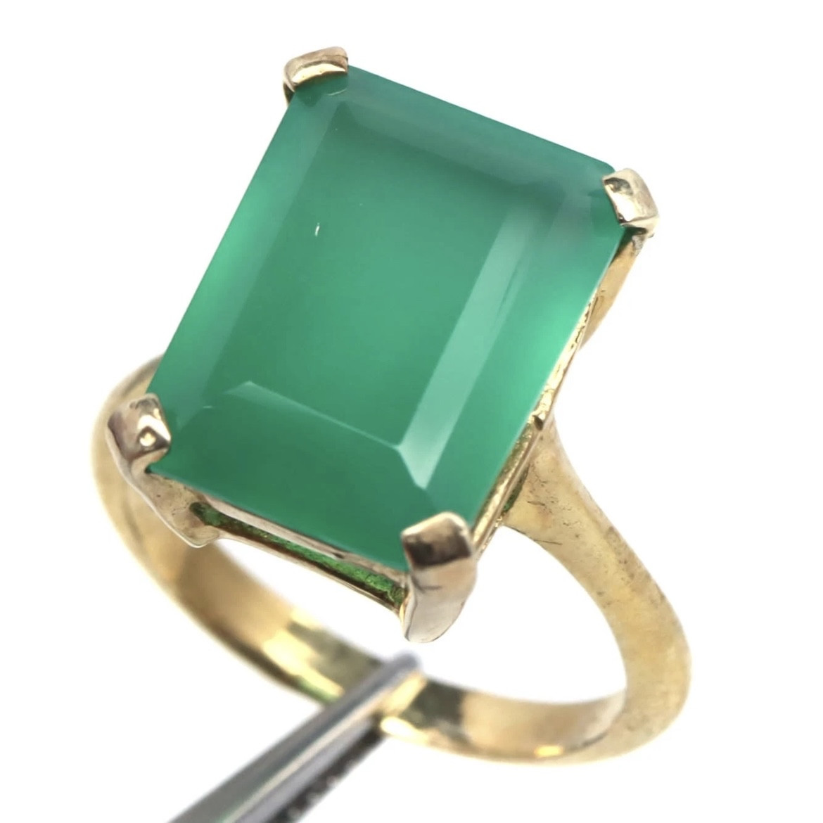 Кольцо с натуральным ювелирным Ониксом, фото 1