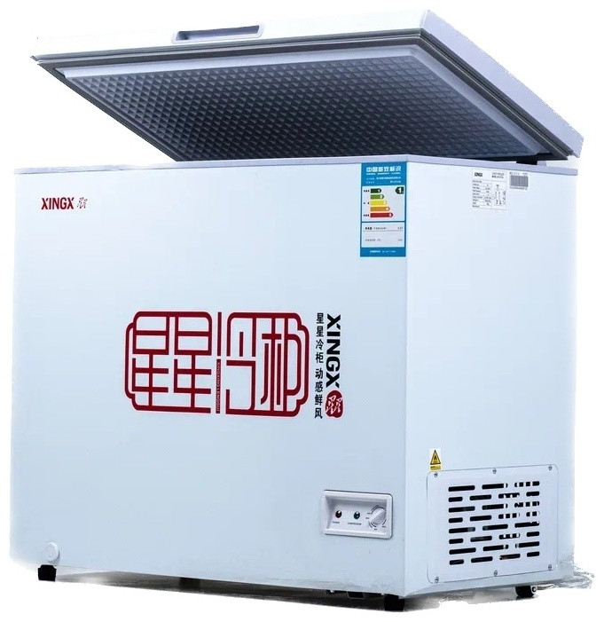 Морозильник Xing BC/BD 217 200 л белый-красный, фото 1