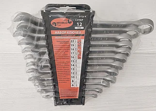 Набор рожково-накидных ключей, матовые, 6-22мм, 12шт. "Супер" АвтоДело