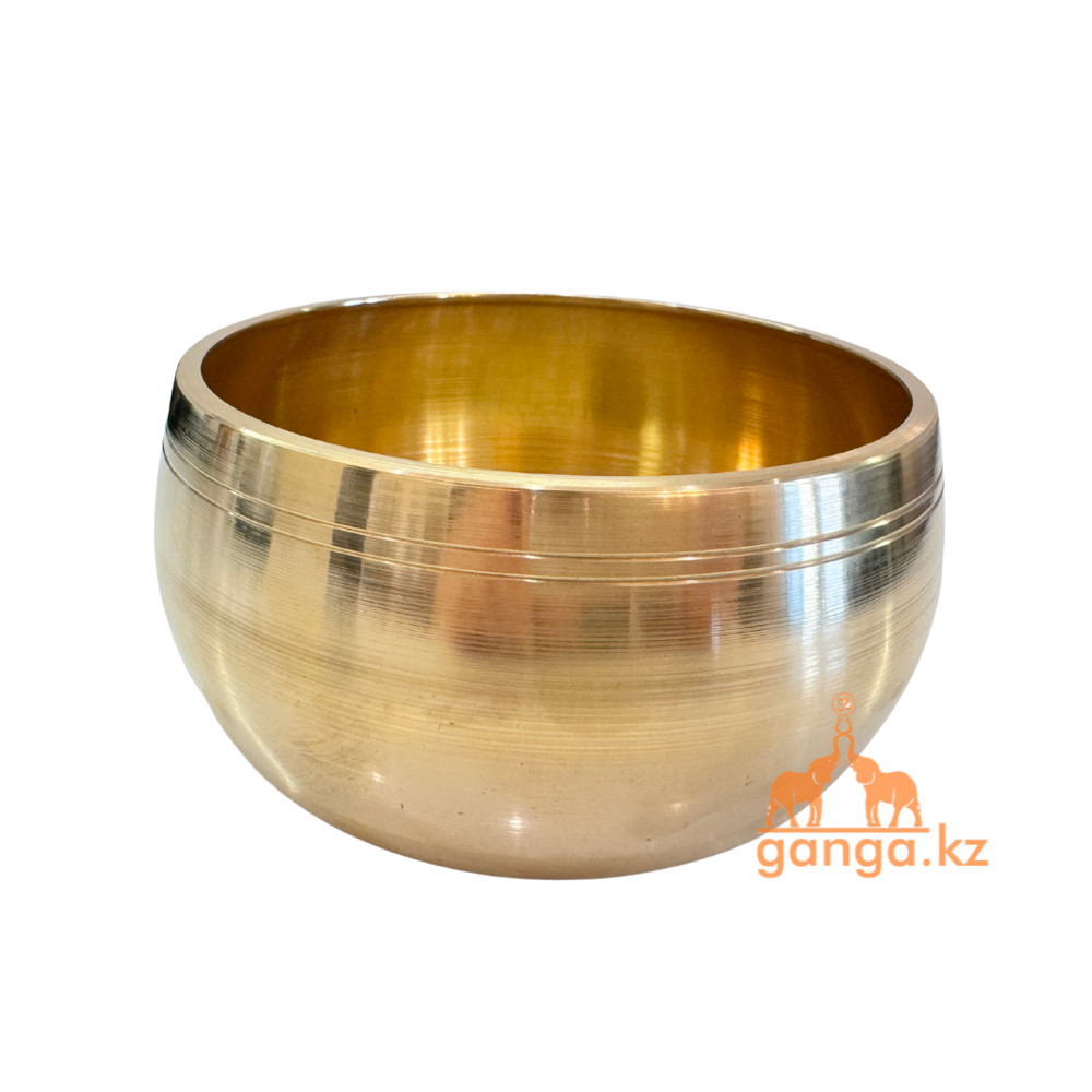 Поющая чаша Золотистая с объёмным рисунком внутри, диаметр 11 см, фото 1