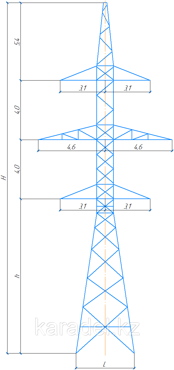 Анкерно-угловая опора У110-4Н+5