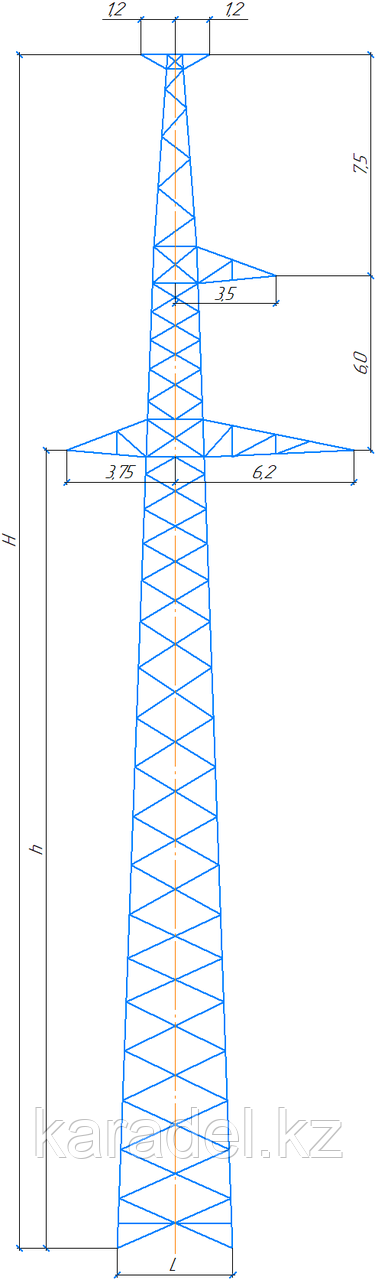 Промежуточная опора 2П220-1Т