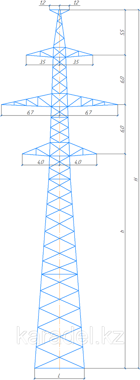 Промежуточная опора 2П220-2Т