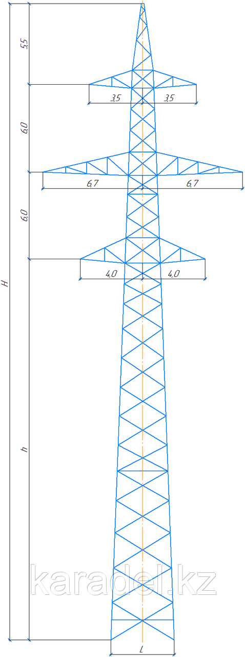Промежуточная опора 1П220-2-11,5
