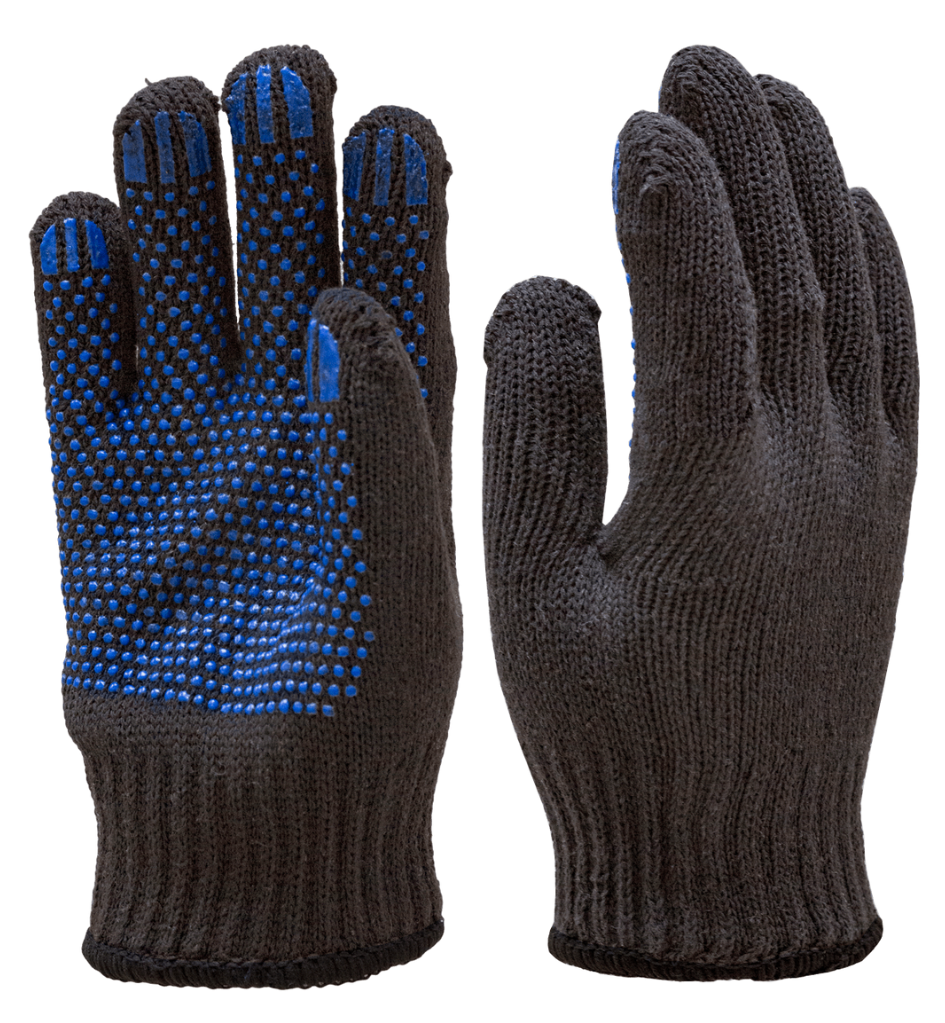 Перчатки трикотажные с ПВХ «ТОЧКА» 7,5 класс 5-нитки, фото 1