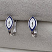 Серьги детские серебро 925пр, масса 1,17г, вставка эмаль, фото 4