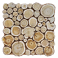 2D ЭКОПАННО (100% БЕЗ КЛЕЯ) из можжевельника нестандартного размера (не торцованный край) 1 кв. м