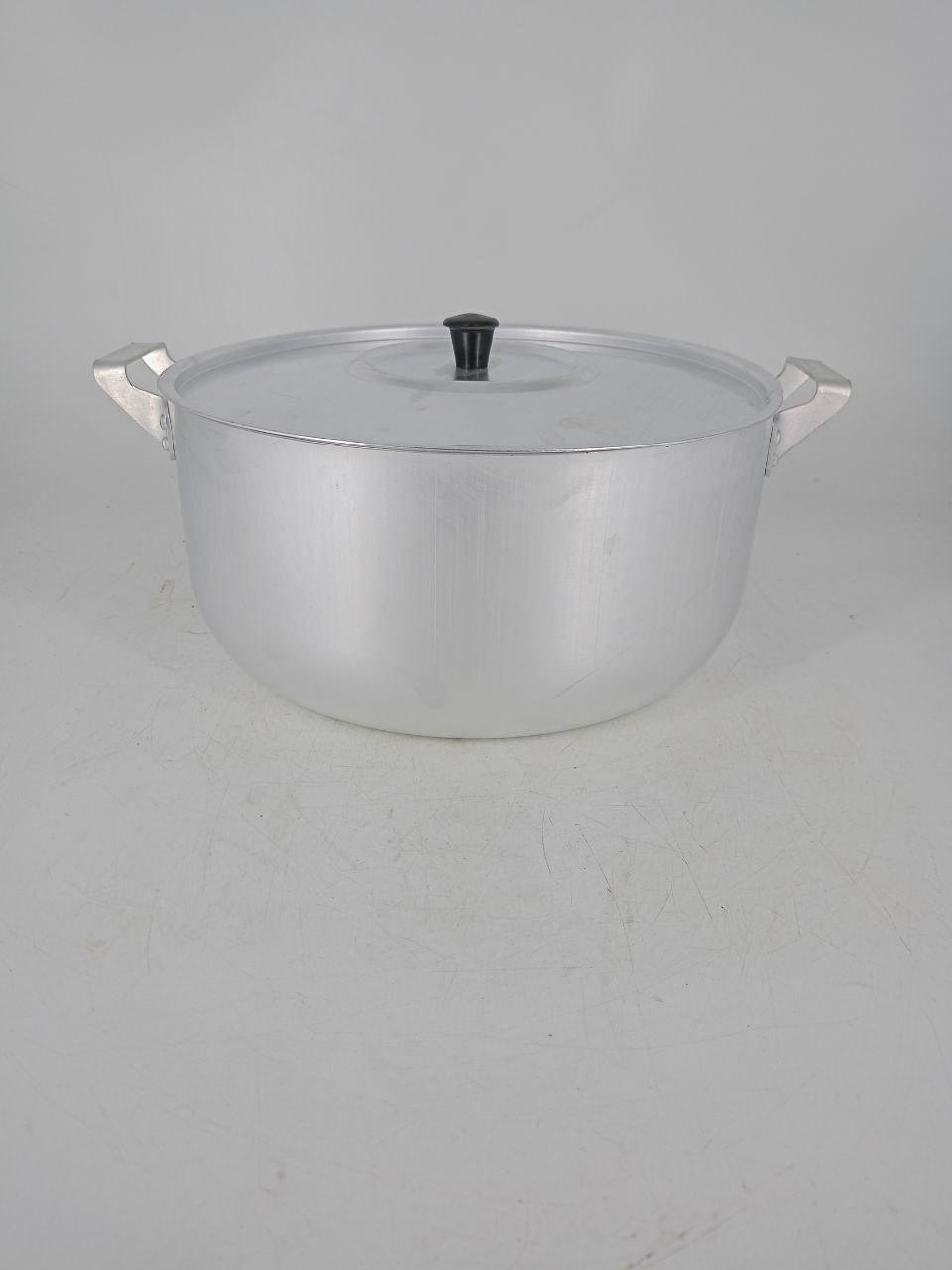 Уценка 25-0789 Кастрюля алюминиевая Демидовский завод МТ-073, 6 л, с крышкой, матовая, фото 1