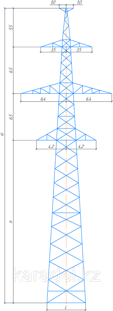 Промежуточная опора П220-2Т+5